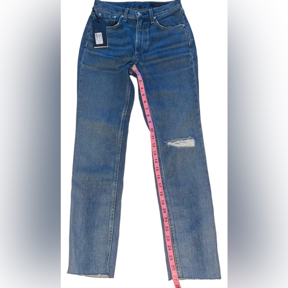 Rag & Bone High Rise Ankle Skinny Jeans Pamela Distressed Size 24 NWT - Picture 7 of 12